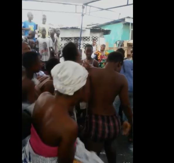 The young teengage girls put their breasts on display as they danced to the song publicly