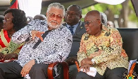 Former President Jerry John Rawlings and President Akufo-Addo