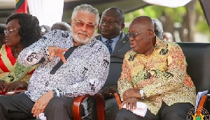 Former President Jerry John Rawlings with President Akufo-Addo