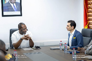 Energy Minister, Dr Matthew Opoku Prempeh with Tullow Ghana MD, Wissam Al Monthiry