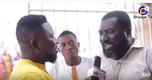 Michael Afrane (R) is a Kumawood movie producer and actor