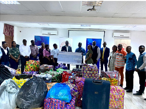 Presenatation of the items at the Headquarters of the Ghana Red Cross Society in Accra