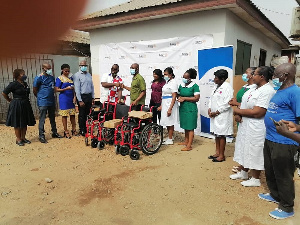 Wheelchairs were donated to the Mallam Atta Government Clinic