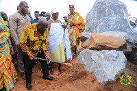 File photo: President  Nana Addo Dankwa Akufo-Addo conducting a sod-cutting ceremony