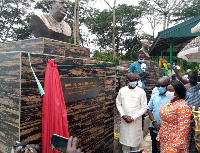 Barbara Oteng-Gyasi unveiled the busts and commissioned the upgraded field at a colourful ceremony