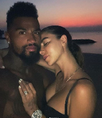 Kevin-Prince Boateng with his girlfriend