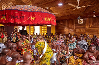 Otumfuo warmly welcomed Miss Teen Tourism 2023 contestants at Manhyia Palace