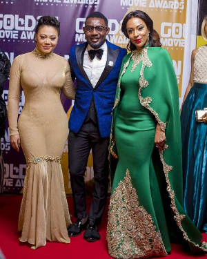 Nadia Buari, Nicki Samonas, and Ayo Makun on the red carpet