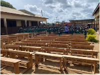 Desks donated to Ekpu Catholic Primary School