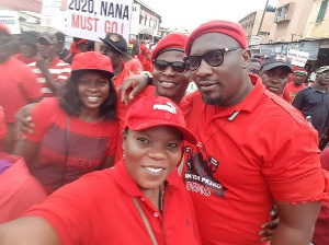 Chief Biney Hamilton with his party faithfuls