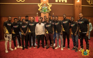 President Nana Addo Dankwa Akufo-Addo with the Black Stars