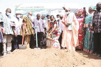 Northern Regional Minister Salifu Saeed cut the sod on behalf of President Akufo-Addo