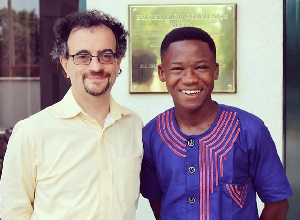 Abraham Attah and British High Commissioner to Ghana, Jon Benjamin