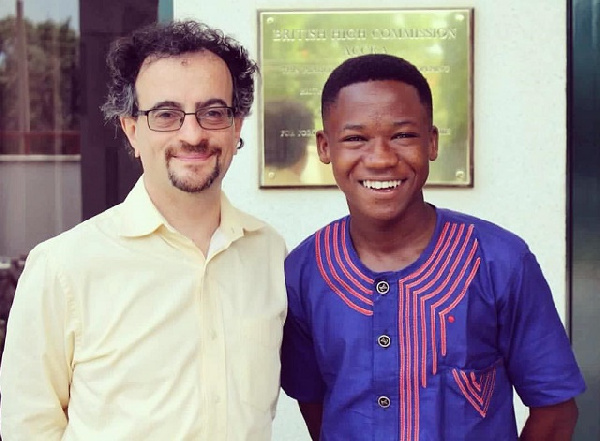 Abraham Attah and British High Commissioner to Ghana, Jon Benjamin