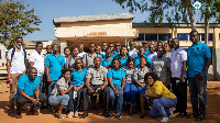 A 38-man team from the Korle Bu Hospital providing free healthcare to residents of UER