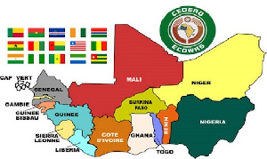 A map of member countries of ECOWAS