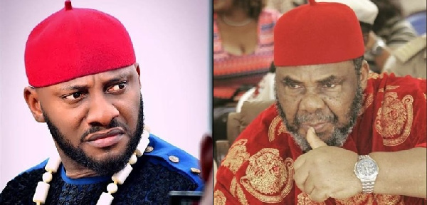 Pete Edochie and his son, Yul