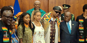 Stevie Wonder with President Akufo Addo