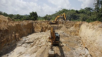 Some excavators used for illegal mining (file photo)