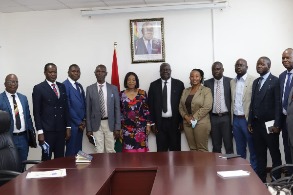 Shirley Ayorkor Botchwey received the 11-member delegation to her office on Monday