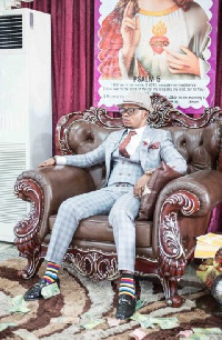 'Angel' Obinim sitting on his 'throne'