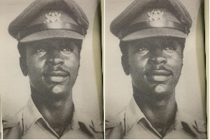 An old photo of Kofi Amoabeng when he was a Lt in the Ghana Army