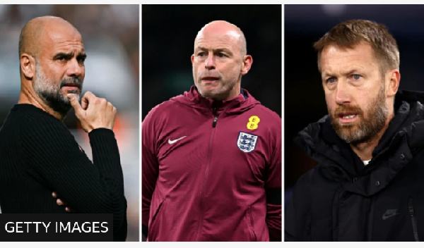 Lee Carsley (middle) was named England interim manager in August 2024