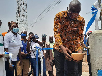 The water system consists of two mechanised boreholes with an integrated photovoltaic system