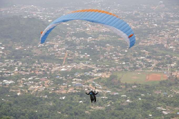 Paragliding is one of the tourist attractions the Abetifi chief wants highlighted