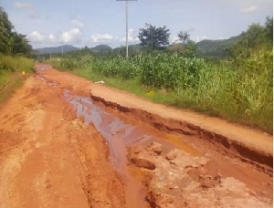 A picture of the deplorable road