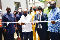 President Nana Akufo Addo (middle) commissioning B5 Plus Steel Plant