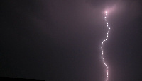 The thunder struck the couple while they were on their farm