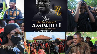 Some celebrities at the 40-days memorial of Nana Ampadu