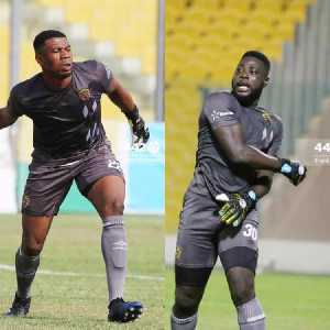 Accra Hearts of Oak goalkeeping duo, Richmond Ayi and Richard Attah