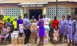Oxfam also donated sanitary pads and kits worth thousands of cedis to the young girls at the Center