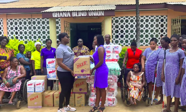 Oxfam also donated sanitary pads and kits worth thousands of cedis to the young girls at the Center