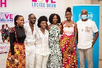 Okyeame Kwame, wife and other personalities at the launch