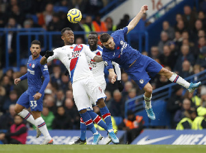 Jordan Ayew featured for Crystal Palace as they lost 4-0 to Chelsea