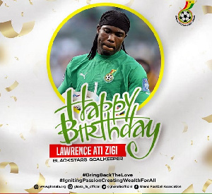 Black stars goalkeeper, Lawrence Ati Zigi