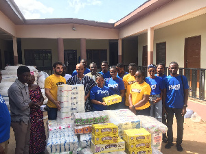 Staff of Flora Tissue making the donation