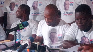 Supporters of Owusu Afriyie Akoto at the press conference