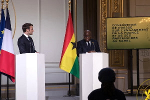 President Akufo-Addo with French President Emmanuel Macron