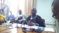 Alhaji Idris Hassan addressing a press conference