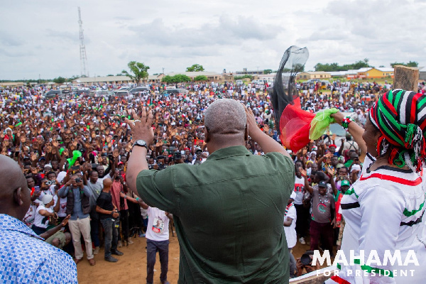 Mahama on his campaign tour in the Upper East region