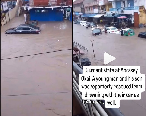 The rains, which began around 8 am, have caused significant property damage