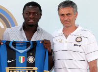 Sulley Muntari and Jose Mourinho