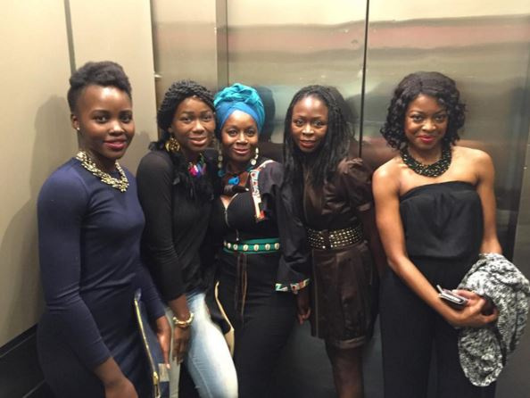 Ama K Abebrese with Lupita Nyong