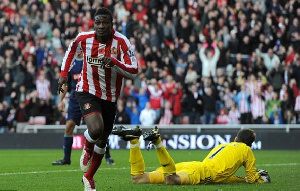 Asamoah Gyan played only one season in the Premier League