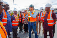 Osei Kyei-Mensah-Bonsu, Haruna Iddrisu and others during the familiarization tour