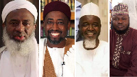 Hagu zuwa dama: Skeikh Gumi, Sheikh Maqari, Sheikh Bello Yabo da Sheikh Yusuf Asadus-Sunna